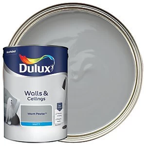 Dulux Walls & Ceilings Warm Pewter Matt Emulsion Paint 5L