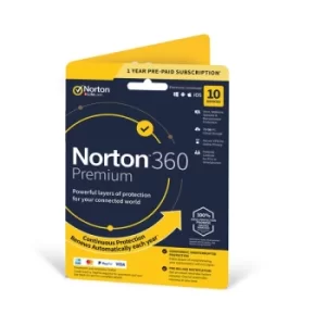 Norton 360 Premium 2020, Antivirus software for 10 Devices and 1 year
