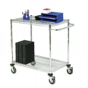 Slingsby 2-Tier Chrome Mobile Trolley 373001