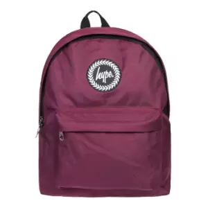 Hype Badge Backpack (One Size) (Burgundy)