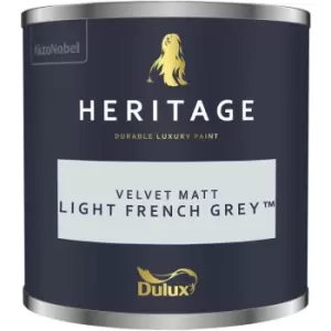 Dulux Heritage Velvet Matt Light French Grey Matt Emulsion Paint 125ml