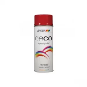 PlastiKote 01628 Deco Spray Paint High Gloss RAL 3000 Flame Red 400ml
