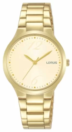 Lorus Womens Champagne Dial Gold PVD Plated Bracelet Watch