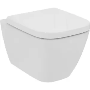 Ideal Standard i. life S Compact Wall Hung Toilet and Soft Close Seat in White Ceramic