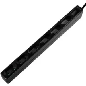 LogiLink LPS231B Power strip (w/o switch) 6x Black Euro plug