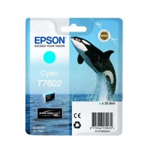 Epson Killer Whale T7602 Cyan Ink Cartridge