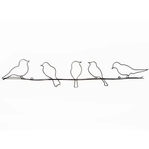 Graham and Brown Bird on a Wire Wall Art