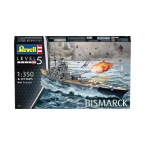 Battleship Bismarck Ship (Revell) 1:350 Scale Level 5 Model Kit