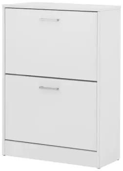 GFW Stirling 2 Tier Shoe Cabinet - White