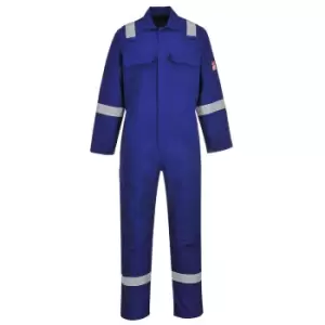 Biz Weld Mens Iona Flame Resistant Coverall Royal Blue M 32"