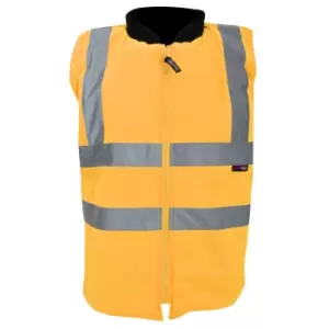 Warrior Mens Phoenix High Visibility Safety Bodywarmer Jacket (XXL) (Fluorescent Orange)