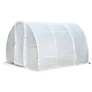 OutSunny Transparent Polytunnel Greenhouse Outdoors Waterproof White 3000 mm x 3000 mm x 2000 mm