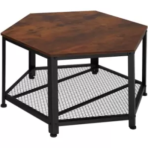 Tectake - Coffee table Norwich - lamp table, side table, coffee table with storage - industrial dark - industrial dark