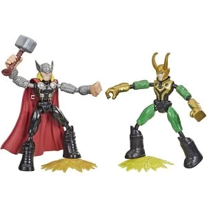 Bend and Flex Thor vs Loki (Avengers) Figures