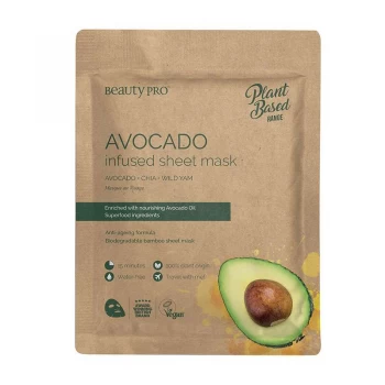 BeautyPro Plant Based Avocado Hydrating Face Sheet Mask
