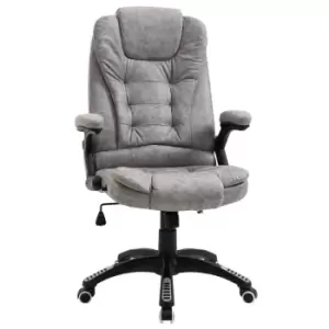 Vinsetto High Back Home Office Chair Swivel Microfibre Fabric Desk Chair Grey