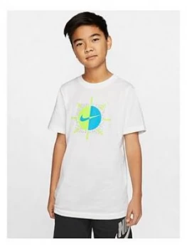 Boys, Nike Childrens Swoosh UV Activated T-Shirt - White, Size L, 12-13 Years
