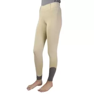 Hy Sport Active Womens/Ladies Horse Riding Tights (XL) (Beige/Pencil Point Grey)