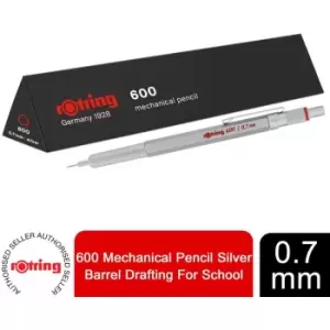 600 Mechanical Pencil Silver Barrel Drafting 0.7mm For School - Rotring