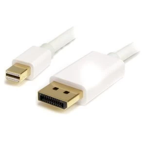 StarTech 1m Mini DisplayPort to DisplayPort Male to Male Adapter Cable White