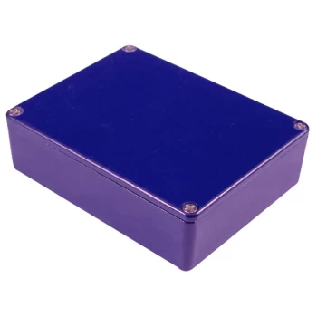 Hammond 1590BBCB Aluminium 'Stomp Box' Enclosure Blue (119 x 94 x ...