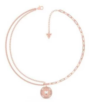 Guess From Guess With Love 15-17" Chain 20mm Rose Gold Jewellery