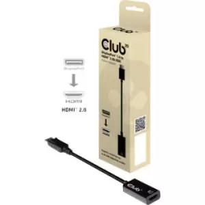 club3D CAC-1080 DisplayPort Adapter [1x DisplayPort plug - 1x HDMI socket] Black