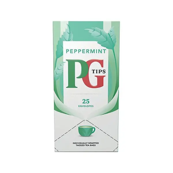 PG Tips PG Tips Peppermint Envelope Tea Bags (Pack of 25) 800400 800400
