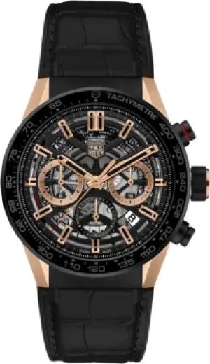TAG Heuer Watch Carrera Automatic Chronograph Calibre Heuer 02 Rose Gold