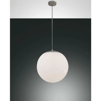 Fabas Luce Lighting - Fabas Luce Bong Globe Pendant Ceiling Lights White Glass, E27