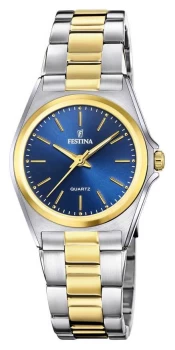 Festina F20556/4 Womens Blue Dial Two Tone Bracelet Watch