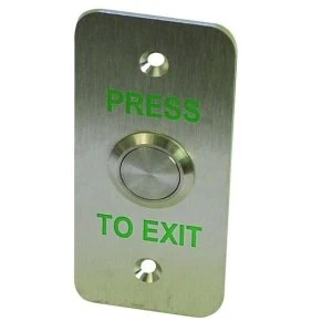 LocksOnline Stainless Steel Exit Button - Narrow style