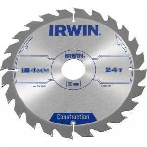 Irwin ATB Construction Circular Saw Blade 184mm 24T 30mm