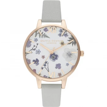 Ladies Olivia Burton Artisan Grey & Pale Rose Gold Watch