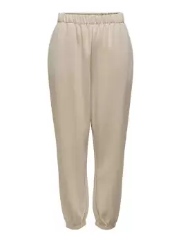 ONLY Solid Colored Sweatpants Women Beige