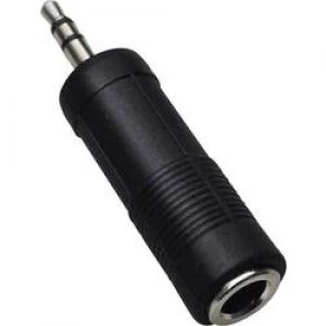 Jack Audiophono Adapter 1x Jack plug 3.5mm 1x Jack socket 6.3 mm