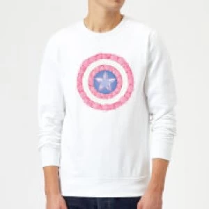 Marvel Captain America Flower Shield Sweatshirt - White - M