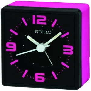 Seiko Analogue Bedside Alarm Clock - Pink