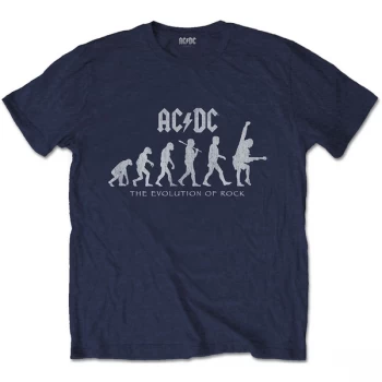 AC/DC - Evolution of Rock Unisex X-Large T-Shirt - Blue
