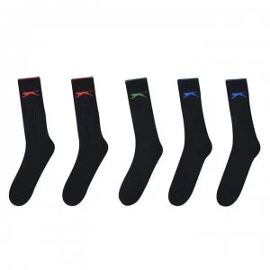 Slazenger 5 Pack Crew Socks Mens - Bright Asst