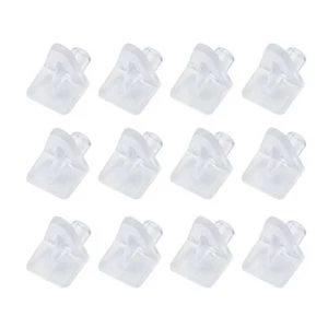 Clear Nickel-plated Plastic Shelf support (L)14mm Pack of 12
