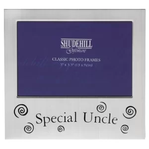 Satin Silver Occasion Frame Special Uncle 5x3