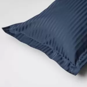 Belledorm 540 Thread Count Satin Stripe Oxford Pillowcase (One Size) (Navy)
