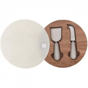 Hotel Collection Marble Cheese Set - Beige Marble