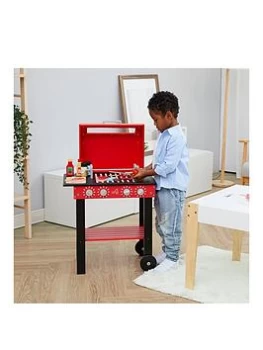 Teamson Kids Little Helper Backyard Bbq Play Stand Play Kitchen - Red