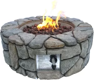 Peaktop Peaktop Gas Fire Pit Stone With Lava Rock