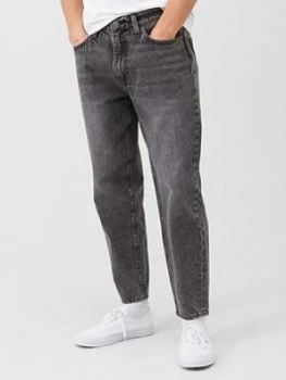 Levis 562 Loose Taper Fit Jeans - Adjustable Black, Adjustable Black, Size 30, Inside Leg Long, Men