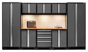 Bold 3.0 Grey 9 piece Garage Cabinet Set 8 Shelves