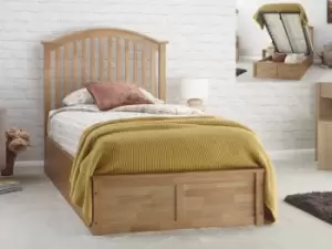 GFW Madrid 3ft Single Oak Wooden Ottoman Bed Frame