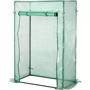 3.2x1.6FT Greenhouse Steel Frame PE Cover w/ Roll-up Door Compact Growing - Outsunny